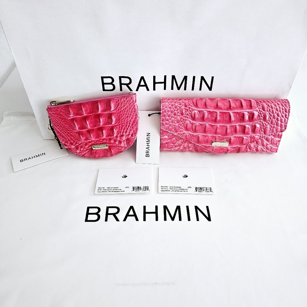 NWT Brahmin PINK COSMO Veronica & Britt Coin Holder
